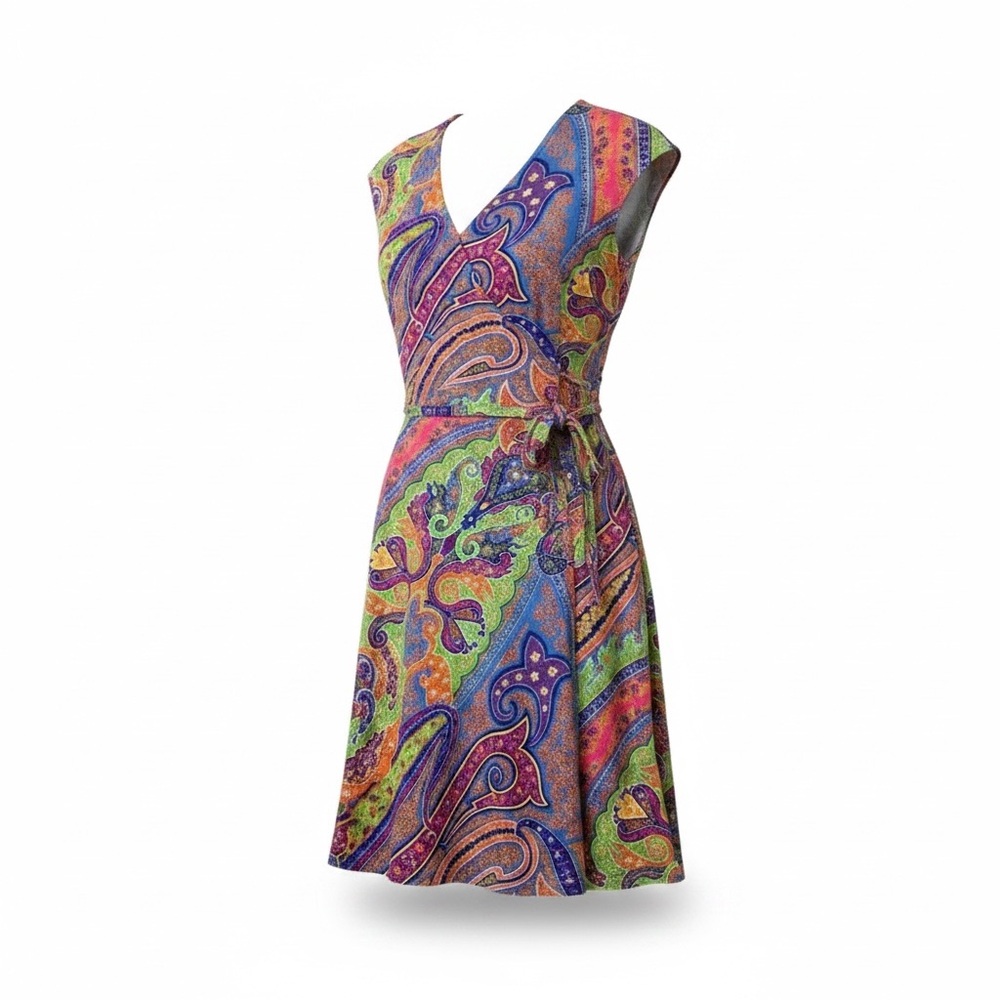 Lauren Ralph Lauren Boho Paisley Summer Dress S⁠ - Picture 2 of 9